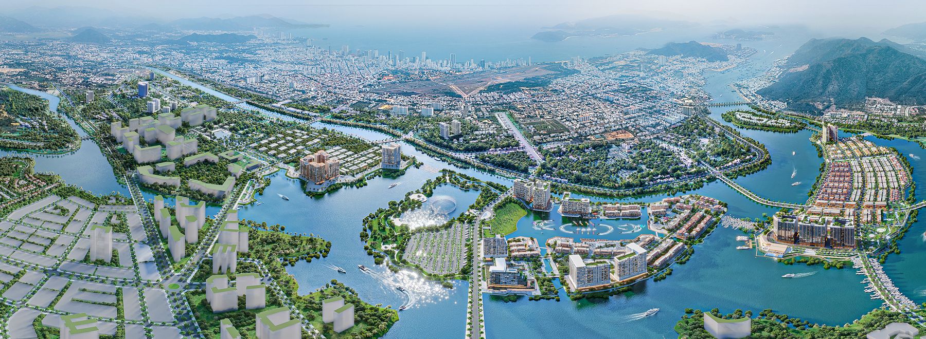 Ba đảo Charmora City giữa sông Quán Trường